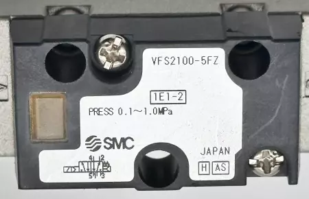 SMC VFS2100-5FZ Solenoid Valve W/Manifold Base 