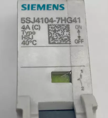 Siemens 5SJ4104-7HG41 Miniature Circuit Breaker, 240VAC 4Amp 