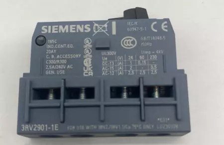 Siemens 3RV2901-1E Auxiliary Contact Block 