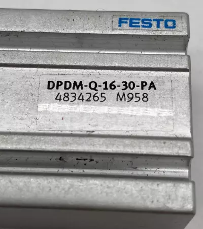 Festo DPDM-Q-16-30-PA Pneumatic Cylinder, 16mm Diameter 30mm Stroke, 4834265 