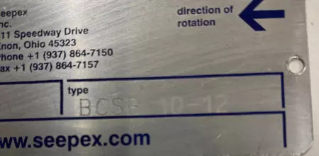 Seepex BCSB 10-12 Progressive Cavity Pump W/Sew-Eurodrive Gearbox 5.99 Ratio 