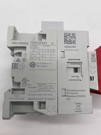 Allen-Bradley 700S-EF440EJC Safety Relay/Contactor 600V 16A 