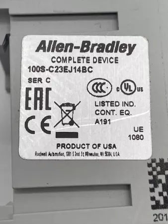 Allen-Bradley 100S-C23EJ14BC Safety Contactor 24VAC 23A W/193EEDB Overload Ry 