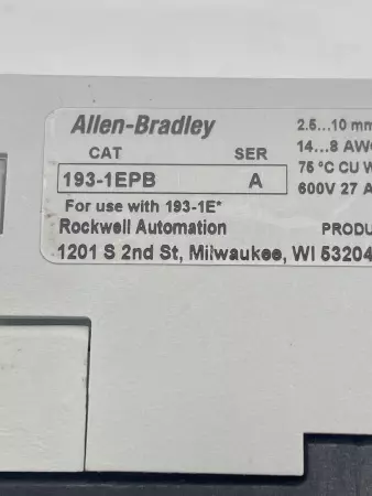 Allen-Bradley 193-1EFDB SER.A Overload Relay 3.2-16A W/193-1EPB Mount Adaptor 