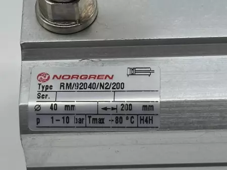 Norgren RM/92040/N2/200 Pneumatic Actuator, 40mm Bore 200mm Stroke 