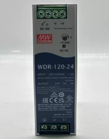 Mean Well WDR-120-24 Power Supply Input 