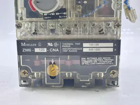 Moeller NZMH 6-160 ZM6-125-CNA Motor Disconnect Switch, 600V 125Amp 125HP 