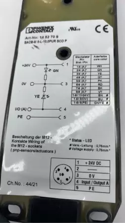 Phoenix Contact SACB-8/8-L-10, 0PUR SCO P Sensor/Actuator Box 8-Receptacle 