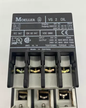 Moeller DIL1MK-10 Motor Starter Contactor W/VS2DIL Capacitive Coil 240AC/DC 