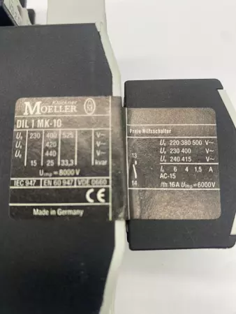 Moeller DIL1MK-10 Motor Starter Contactor W/VS2DIL Capacitive Coil 240AC/DC 