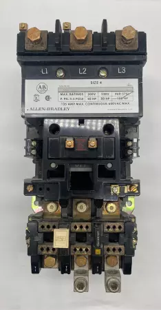 Allen-Bradley 509-E0D SER.A Size 4 Contactor, 600VAC 135A 120V Coil 