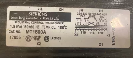 Siemens MT1500A Transformer 1.5kVA 