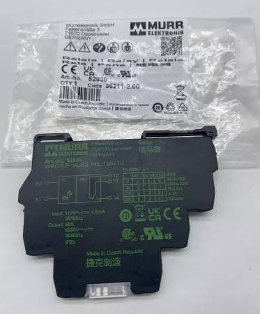 Murrelektronik 52030 Interface Relay, Input 110V 4mA Output 6A 250V 