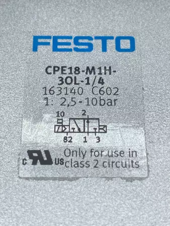  Festo CPE18-M1H-3OL-1/4 2 Position Pneumatic Solenoid Valve 