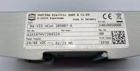 Harting HA-VIS ECON 2050BT-A Ethernet Switch, 24/48VDC 42/23MA 