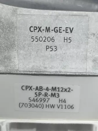 Festo CPX-AB-4-M12X2-5P-R-M3 Manifold Block W/Interlinking Block 