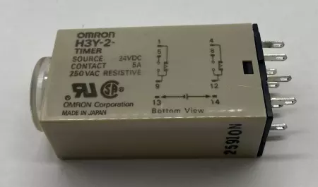 Omron H3Y-2 Timer 250VAC 24VDC 5Amp 