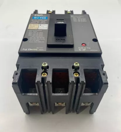Fuji Electric BU-FSB3100 3-Pole Circuit Breaker, 600VAC 100Amp 