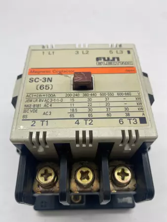 Fuji Electric 4NC2HO Contactor 600V 70Amp SC-3N 