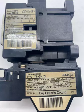 Fuji Electric 4NCOFO Contactor 550V 20Amp W/TR-ON/3 Overload Relay 