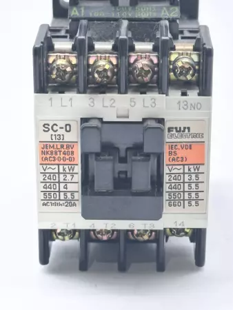 Fuji Electric 4NC0F0 Contactor Max. 600V 20Amp 