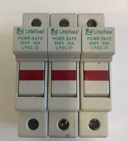 Littelfuse LPSC-ID 3-Pole Fuse Holder, Class CC Fuses 600V 60A 