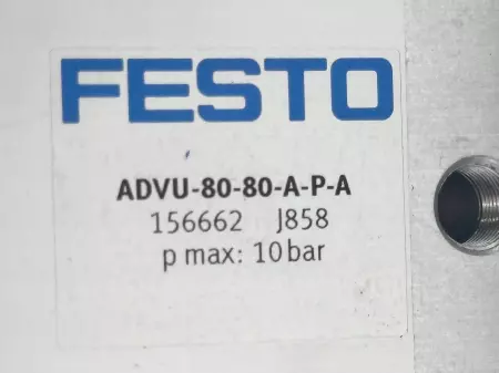 Festo 156662 Pneumatic Cylinder, 80mm Bore 80mm Stroke W/Position Transmitter 