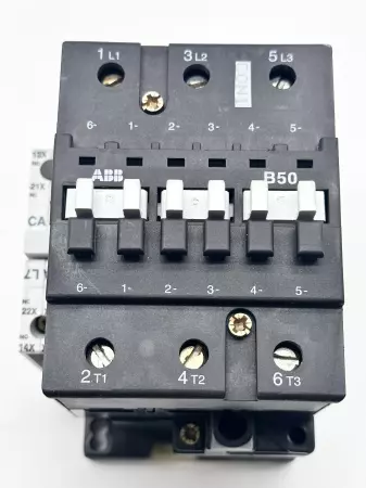 ABB B50C-* Contactor, 3-Pole 50Amp W/CAL7-11 Auxiliar Contact 