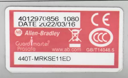 Allen-Bradley 440T-MRKSE11ED Prosafe Rotary Cam Switch, 3-Phase 20A 600VAC 
