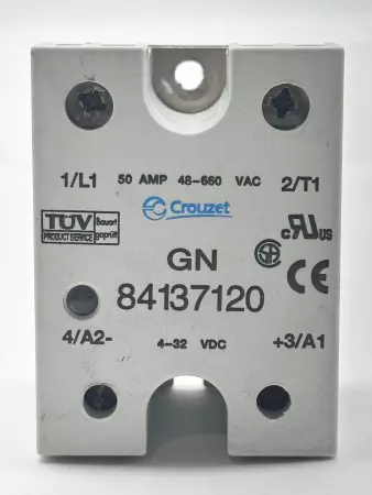 Crouzet GN 84137120 Solid State Relay, 660VAC 50A, 4-32VDC 