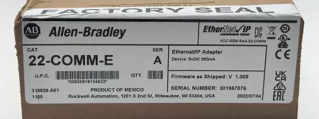 Allen-Bradley 22-COMM-E SER.A Ethernet/IP Adapter Module 