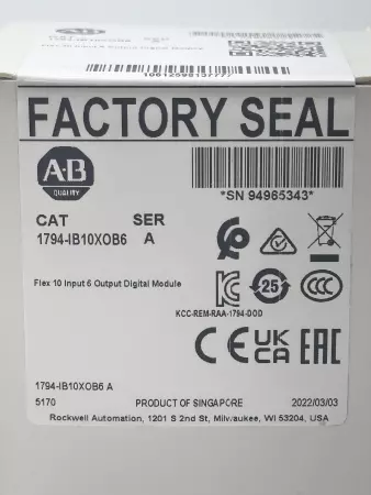 Allen-Bradley 1794-IB10XOB6 Flex I/O Digital Module 