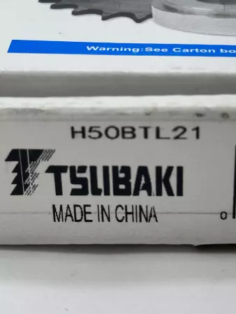 Tsubaki H50BTL21 Roller Chain Sprocket, Single Strand 21 Teeth  5/8