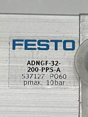 Festo ADNGF-32-200-PPS-A Pneumatic Cylinder, 32mm Piston 200mm Stroke 