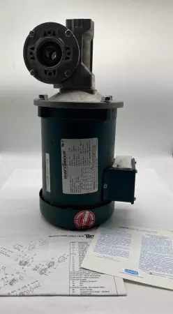Leeson C4T17FC12C Gearmotor 0.5HP, W/Hydro-Mec Gearbox Ratio 10:1 