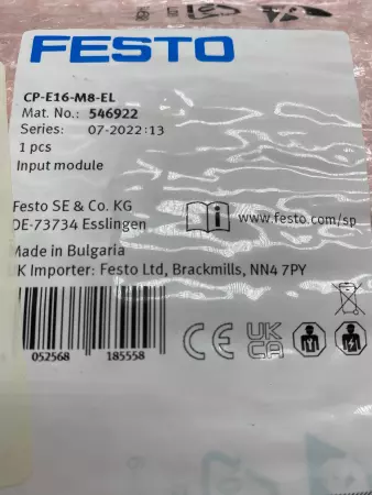 Festo CP-E16-M8-EL 16-Input Module 