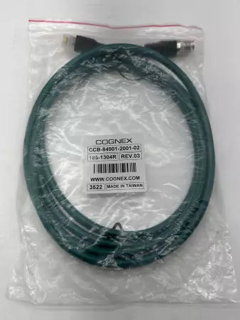 Cognex CCB-84901-2001-02 Ethernet Cable, 8-Pin 2M 