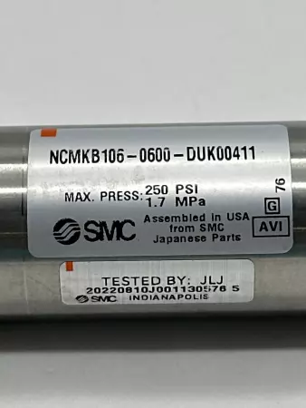 SMC NCMKB106-0600-DUK00411 Pneumatic Cylinder 1