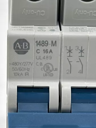 Allen-Bradley 1489-M2C160 SER.D 2-Pole Circuit Breaker 277/480VAC 16Amp 