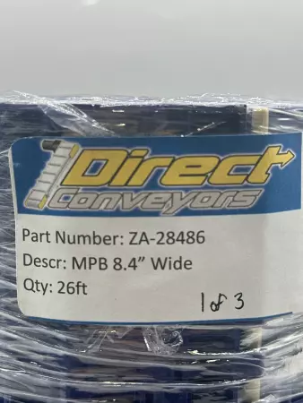 Direct Conveyors ZA-28486 MPB 8.4” Plastic Wide Conveyor Belt, 26Ft 