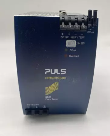Puls QS20-241 Power Supply 100-240VAC/110-150VDC to 24-28VDC 20Amp 