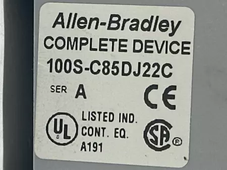 Allen-Bradley 100-C85DJ22C Contactor 600VAC 100A  100-C85D*00 