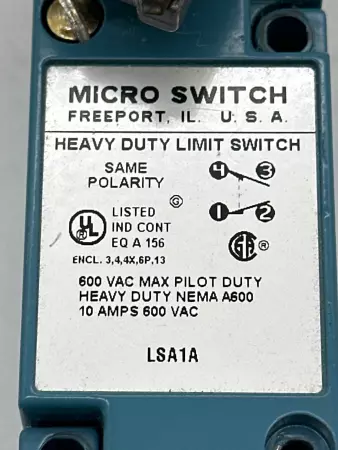 Micro Switch LSA1A Heavy Duty Limit Swith 