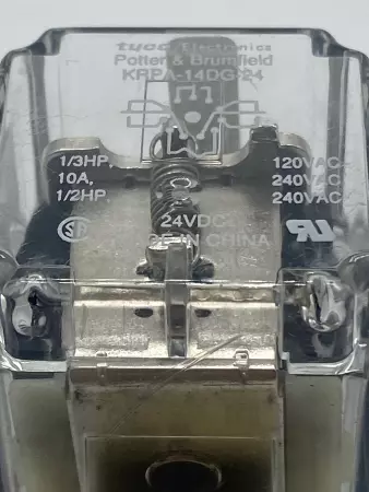 Potter&Brumfield KRPA-14DG-24 Tube Base Relay, 24VDC 10A W/700-HN205 AB Socket 