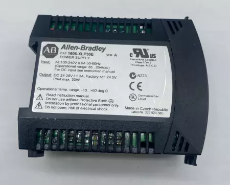 Allen-Bradley 1606-XLP30E SA Power Supply, In 100-240VAC 0.6A, Out 24VDC 1.3A 