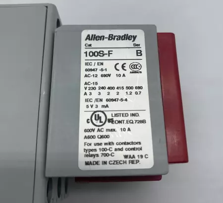 Allen-Bradley 100S-C37EJ14BC SER.C Safety Contactor Assy, 600VAC 60A, 24VDC 