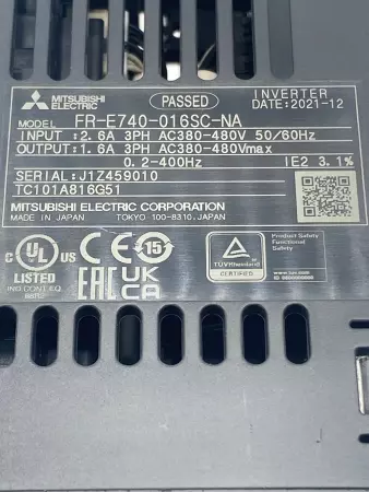 Mitsubishi Electric FR-E740-016SC-NA Compact Size Inverter 0.5HP 