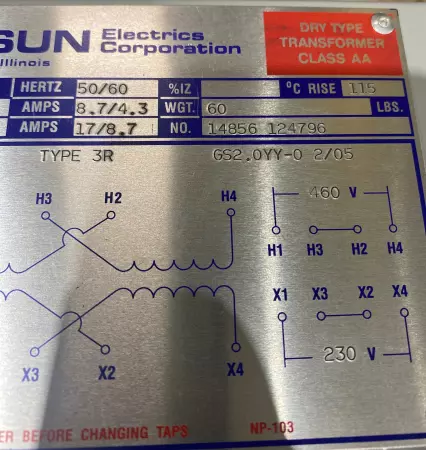 Olsun 14856 124796 Transformer 2kVA 