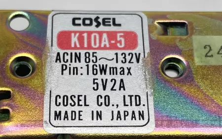Cosel K10A-5 Power Supply, 85-132AC to 5DC 2A 
