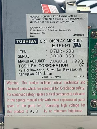 Toshiba D7MR-63B CTR Display Module 